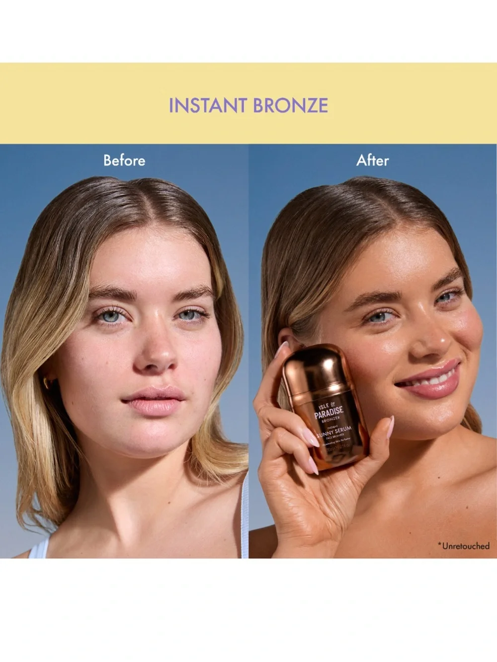 Isle of Paradise Golden Hour Sunny Serum&Tys Beauty Lip Gloss in Toast Duo